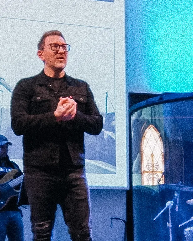 Bubba Jennings on stage at Resurrection Church